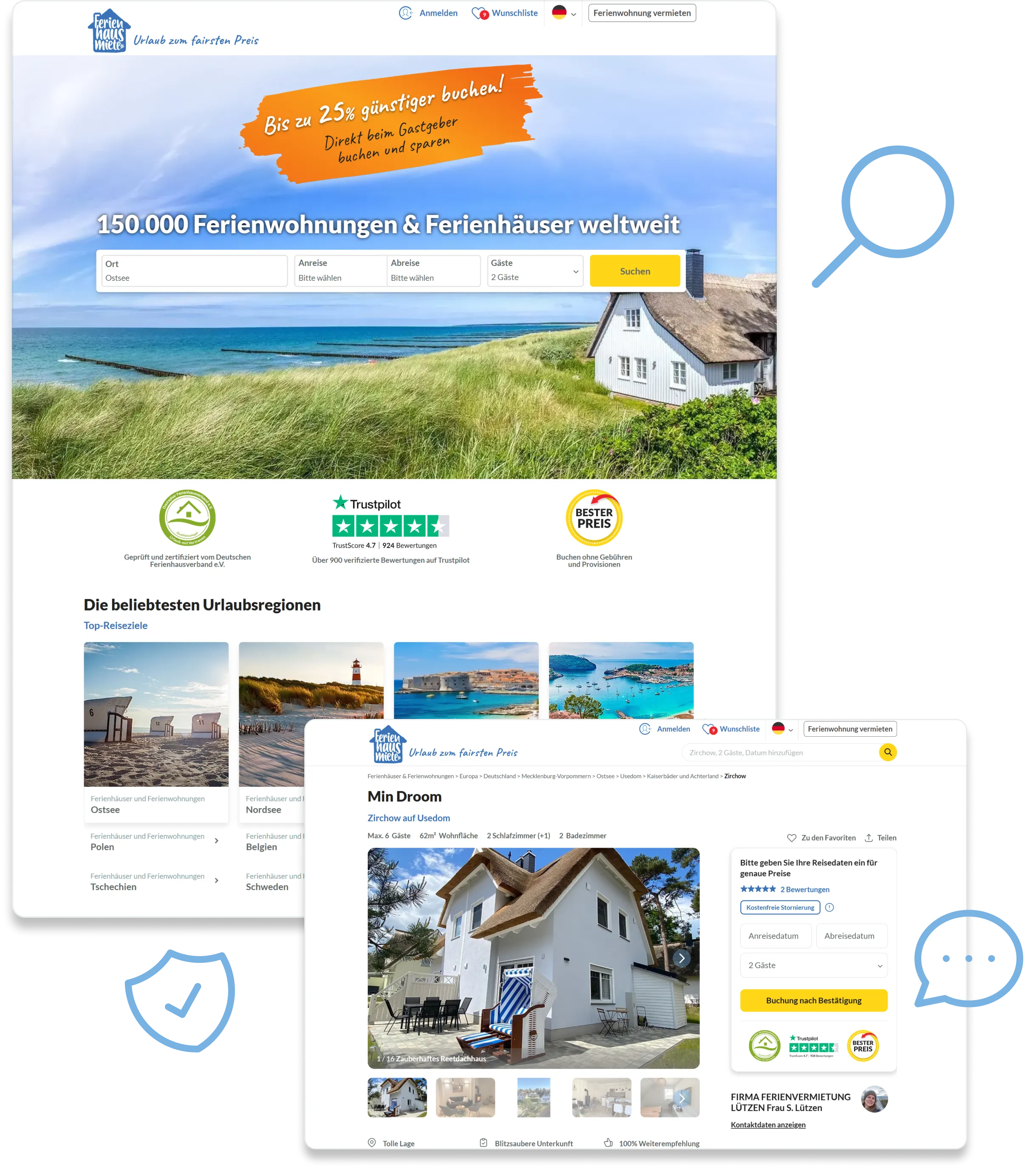 Samo tri koraka do smještaja koji želite!